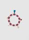 Multicolour glass bead bracelet with charms_0