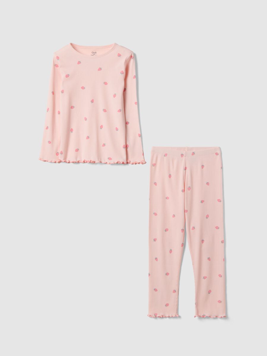 Lange rosa Pyjamas aus Bio-Baumwolle_0