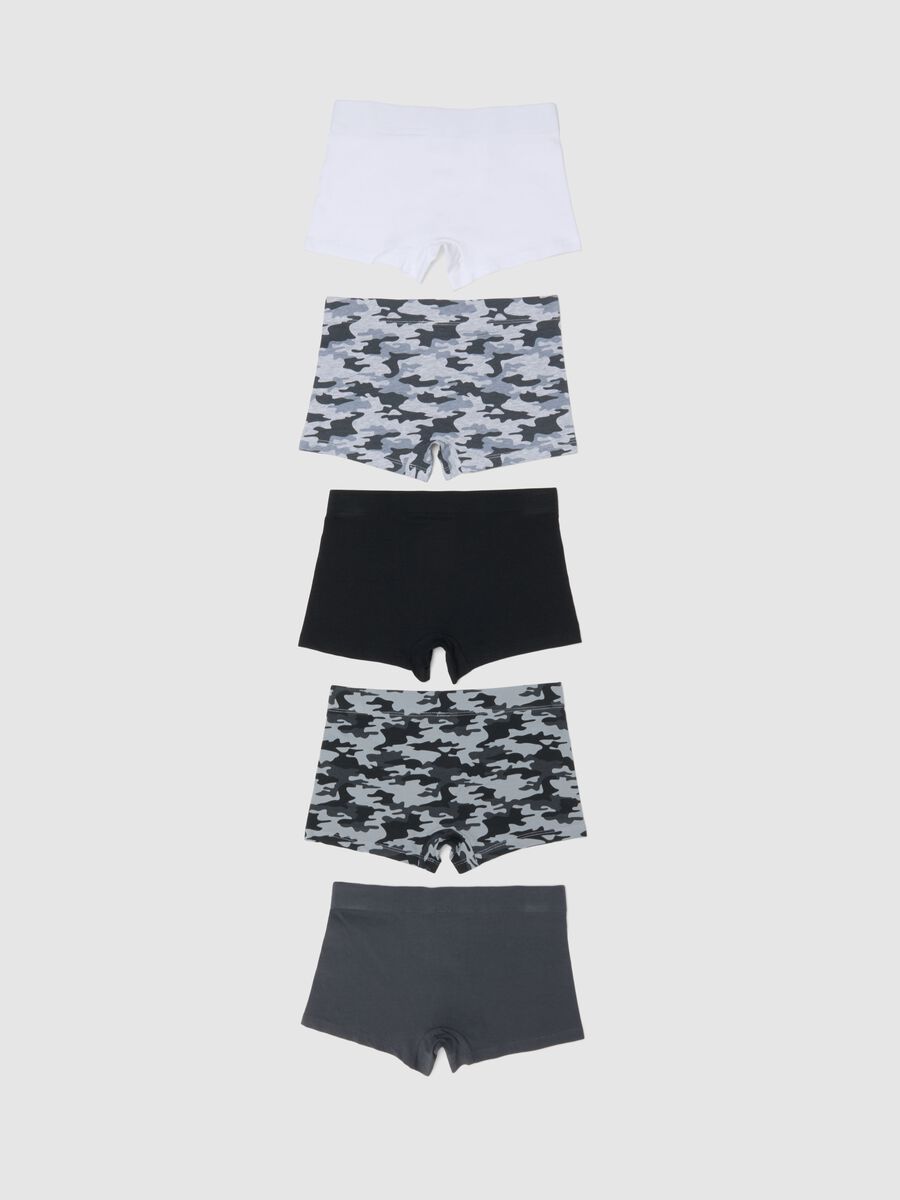Multipack boxer in cotone elasticizzato multicolor da ragazzo_1