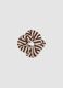Brown and beige striped scrunchie_0
