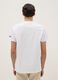 White regular fit pure cotton T-shirt with print_2