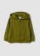 Sweatshirt verde com capuz em puro algod&atilde;o org&acirc;nico, corte regular, para menino_0