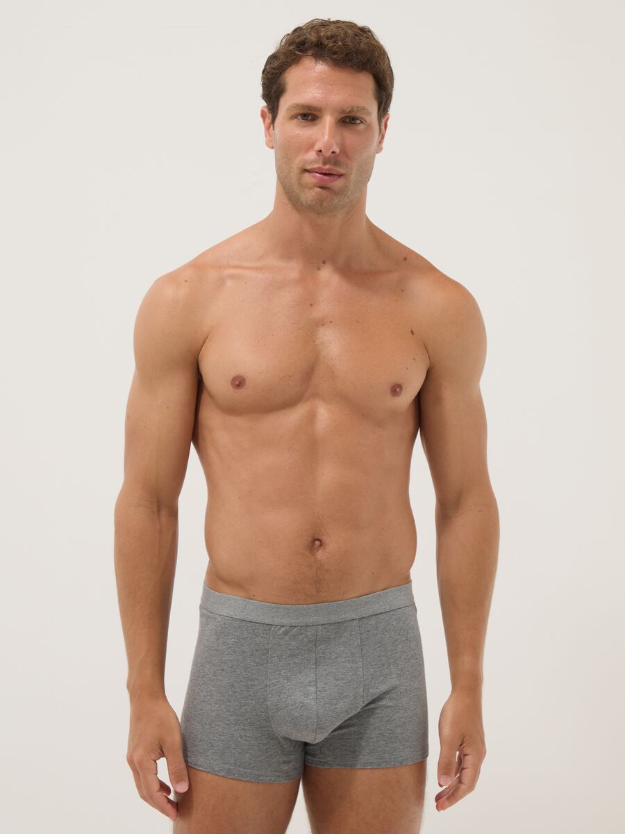 Tripack di boxer grigi in cotone organico_0