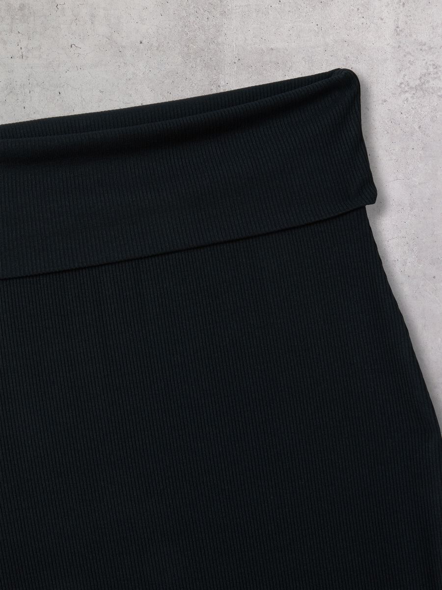 Black Foldover Long Skirt_6