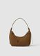 Brown stretch-fabric hobo bag_0