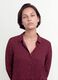 Rote Bluse mit Punkten und klassischem Kragen, Regular Fit_0