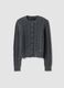Cardigan cinzento em mistura de l&atilde; com tran&ccedil;as_4