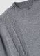 Grauer Pullover aus Viskosemix mit geripptem Stehkragen, Regular Fit_1