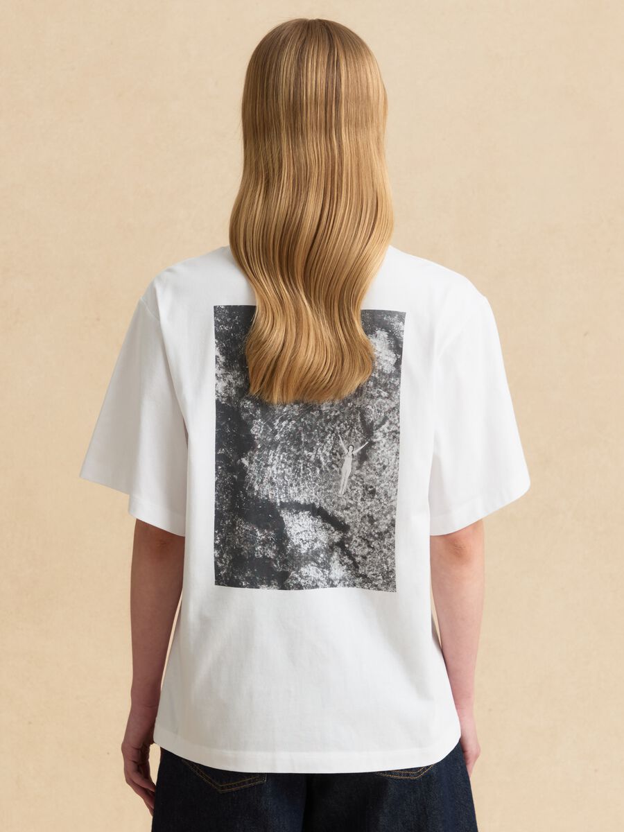 Wei&szlig;es Kurzarm-T-Shirt aus reiner Baumwolle_3