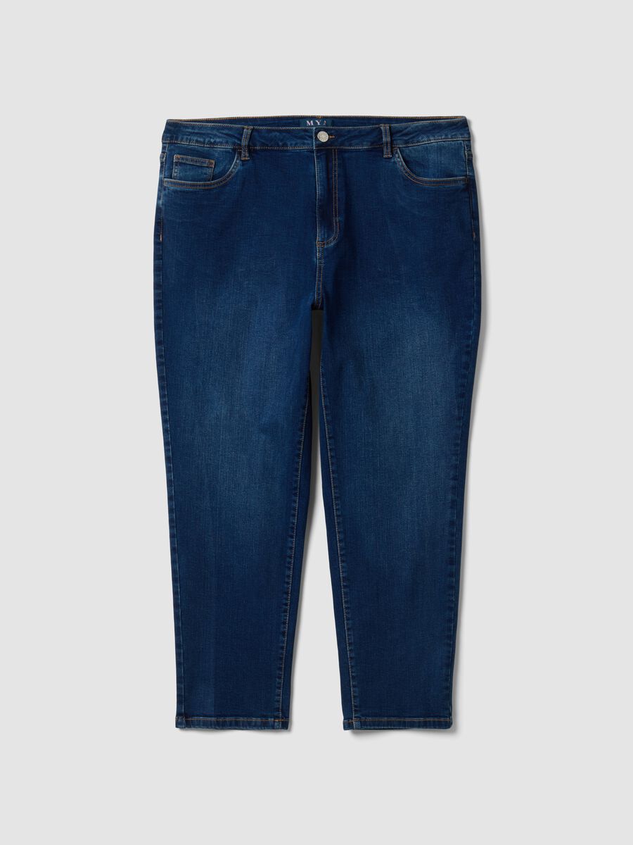 Blue stretch-cotton denim slim-fit jeans_4