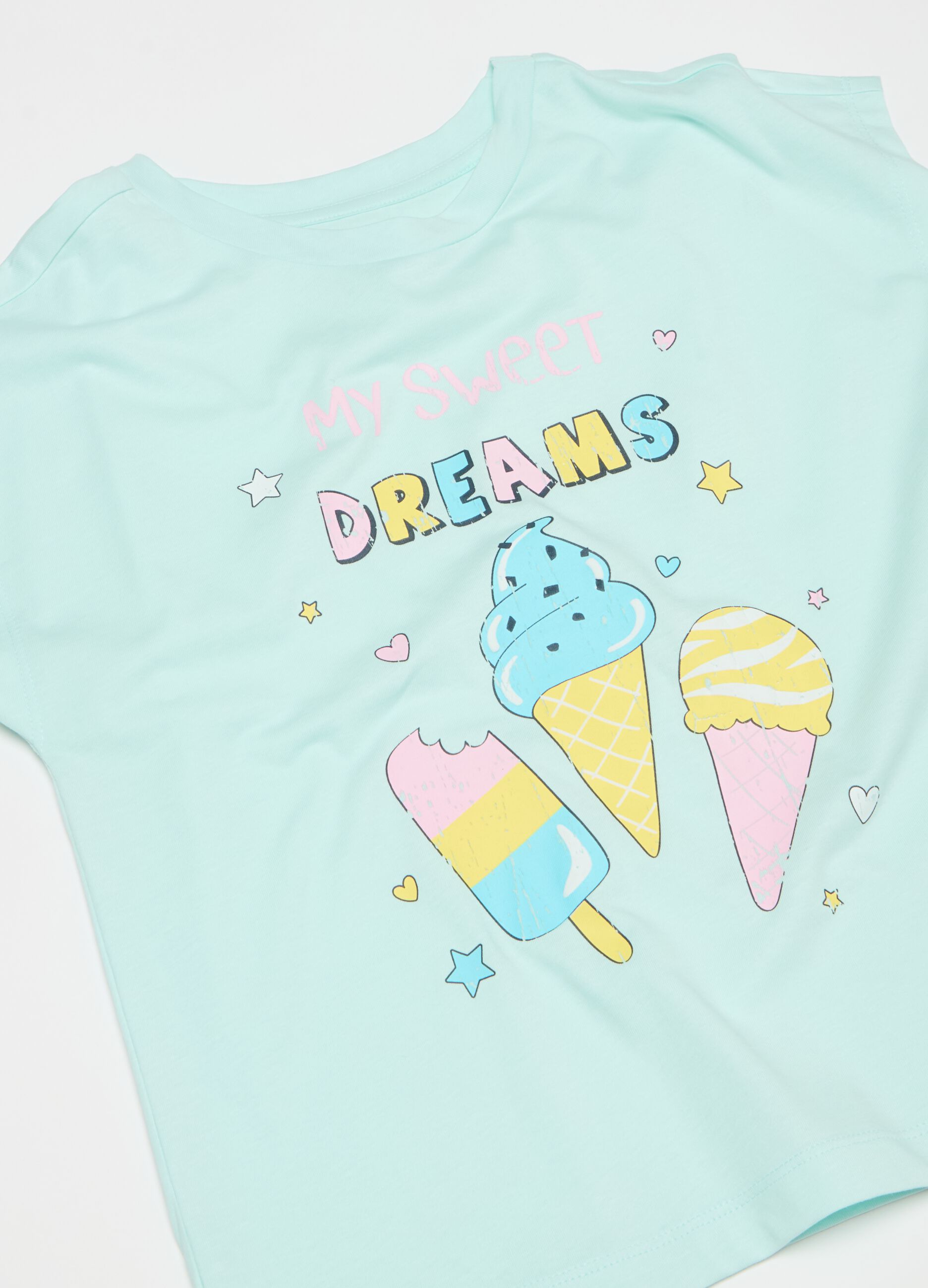 Organic cotton pyjamas with ice cream print