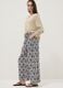 White pure viscose patterned trousers, regular fit_3