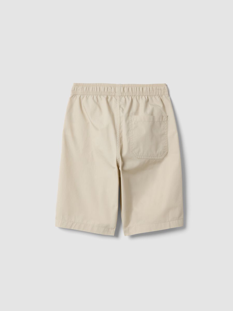 Children's pure cotton beige shorts regular fit_1