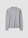 Grey viscose-blend jumper with high neck, regular fit_0