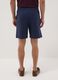 Blue chino shorts in pure cotton with elasticated waist_2