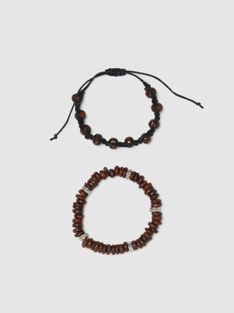 Multicolour Wooden Bracelets Twin Pack_0