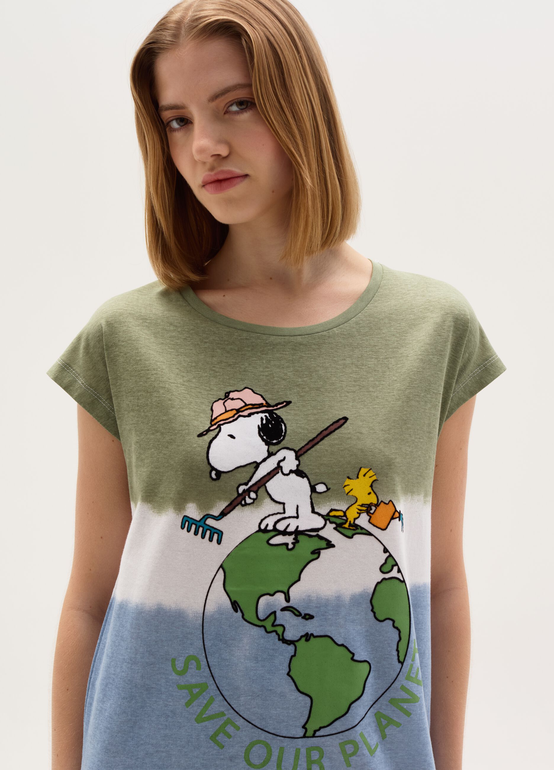 Nightdress with Snoopy print