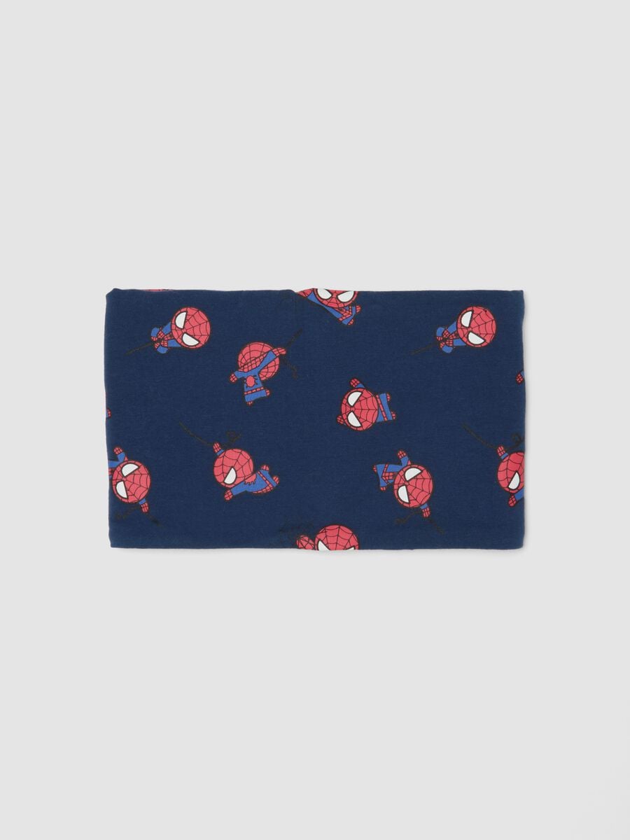 Scaldacollo blu in cotone organico elasticizzato a tema MARVEL Spider-Man_0