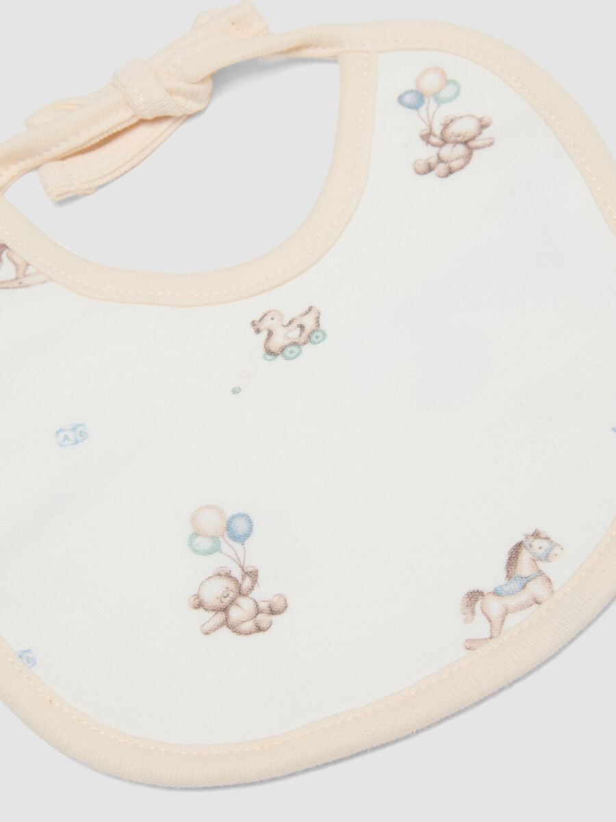 2er-Pack blaue und gelbe Baby-L&auml;tzchen aus reiner Bio-Baumwolle mit Prints_1