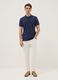 Blue pure cotton short-sleeve polo shirt, regular fit_1