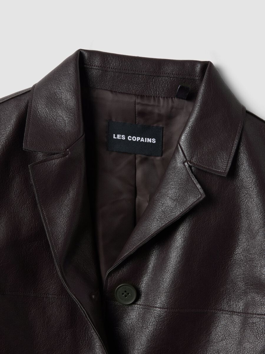 Brown regular-fit jacket with buttons_1