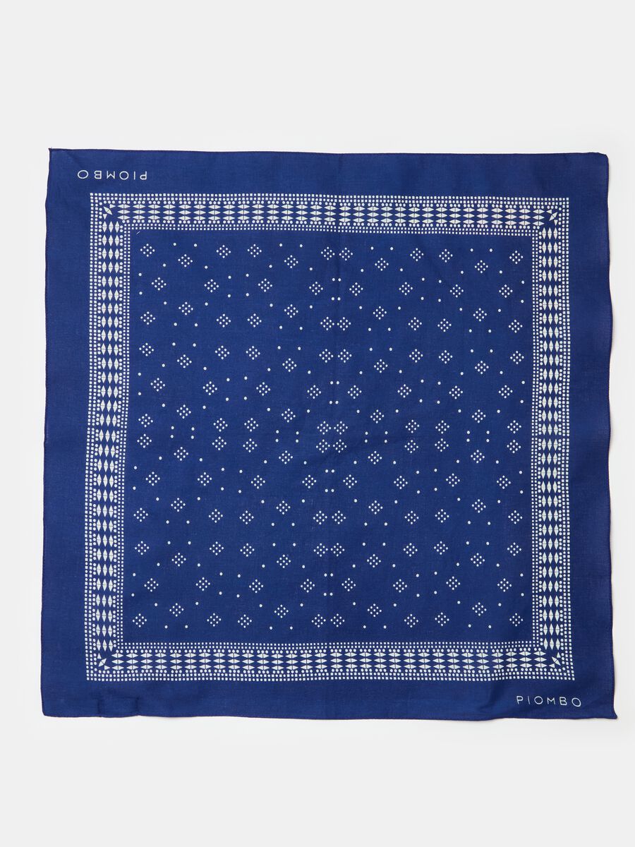 Cotton bandana with micro diamond print_1