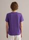 Violettes T-Shirt aus reinem Leinen mit kurzen &Auml;rmeln, Regular Fit_3
