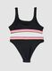Black stretch-fabric bikini with contrasting band_1