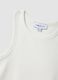 Wei&szlig;es, geripptes Tanktop aus elastischer Baumwolle in figurbetonter Passform_5