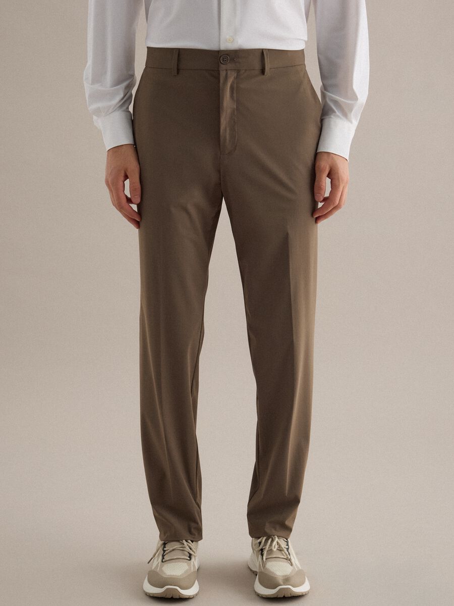 Brown formal trousers regular fit_1