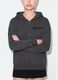 Grauer Hoodie aus Baumwollmix mit Kapuze und relaxed-fit Schriftzug_3