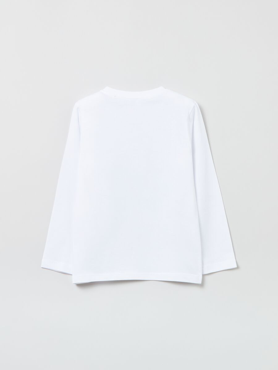 Cotton T-shirt with guitar print_1