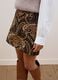 Kurzer brauner Rock mit Paisley-Muster_2