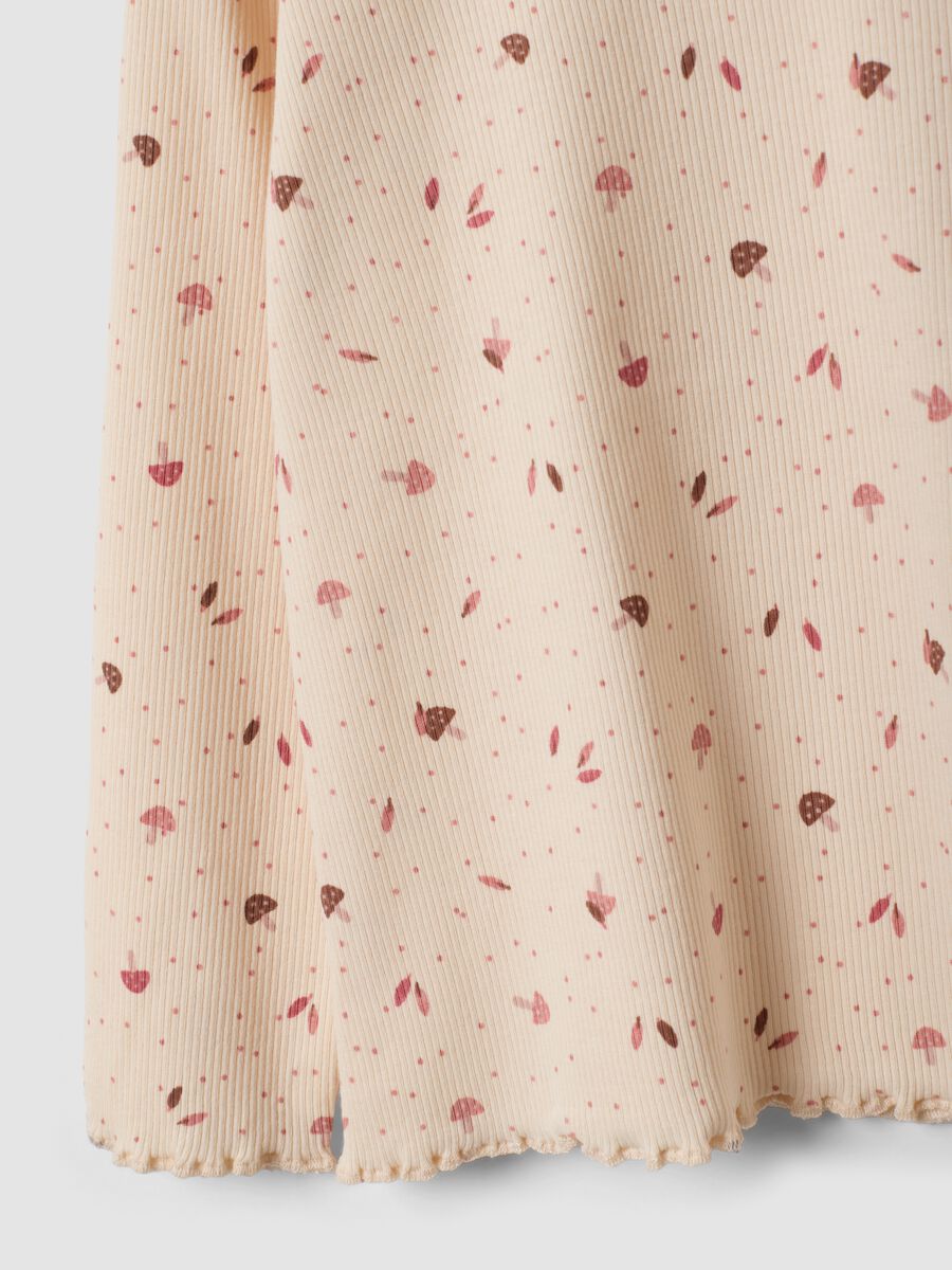 Orange organic stretch cotton top with pattern_2