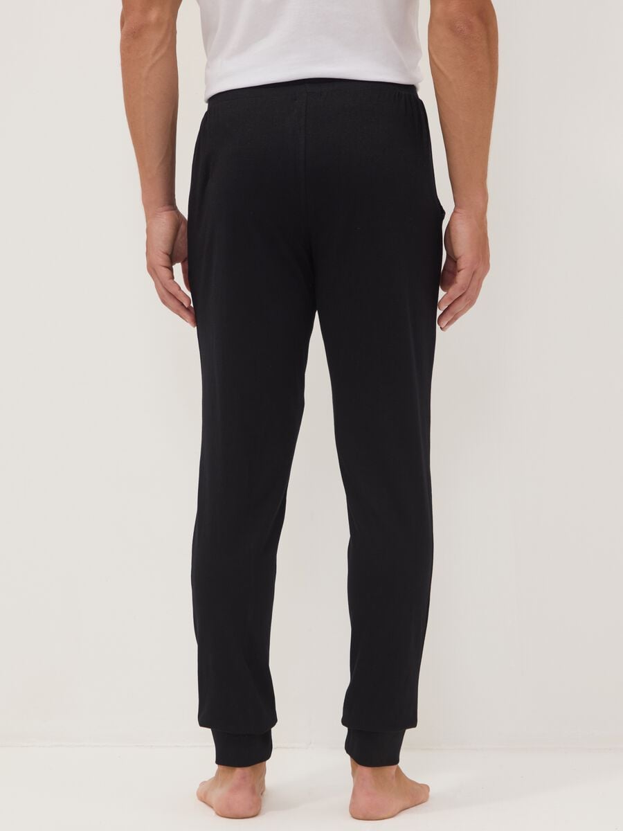 Blaue Pyjamahose aus Bio-Baumwolle mit elastischem Bund_2