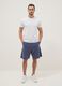 Blue relaxed-fit cotton-blend shorts_0