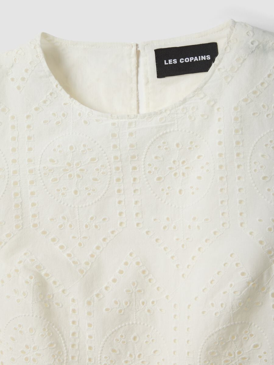 White pure cotton broderie anglaise blouse_5