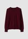 Purple pure wool crew-neck jumper in an oversized fit_4