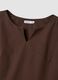 Brown pure cotton midi dress, oversized fit_5