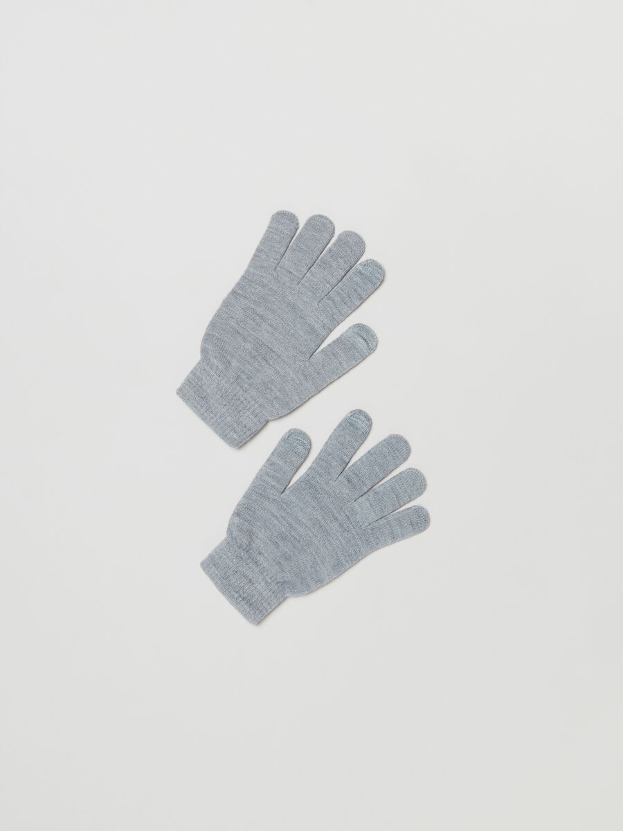 Two-pack gloves in stretch knit_1