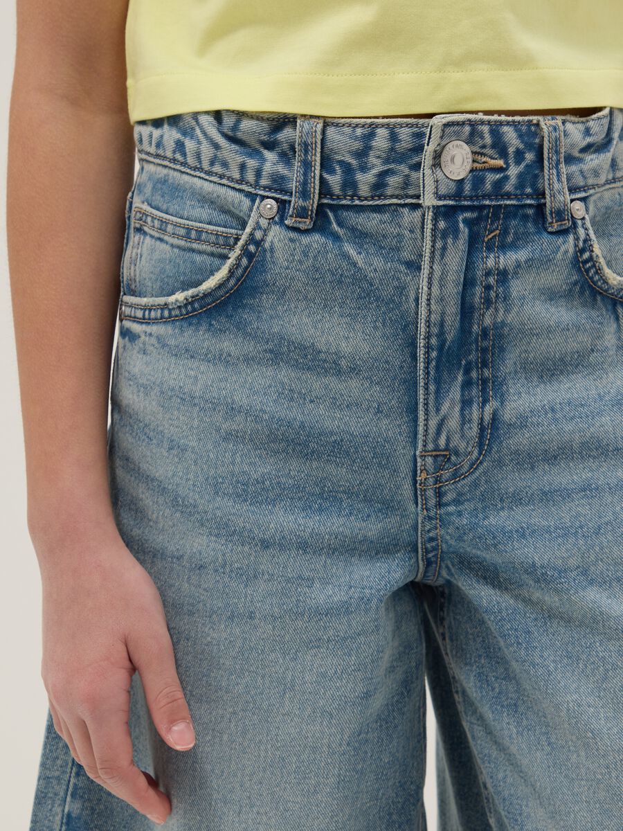 M&auml;dchen Regular Fit Blau Denim Baumwollshorts_2