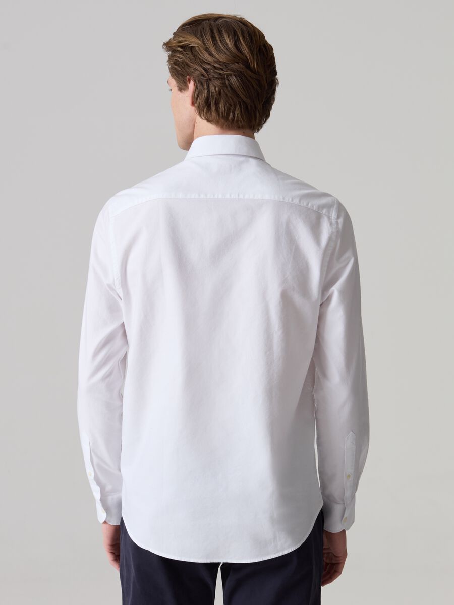 Solid colour Oxford cotton shirt_2