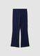 Blue bootcut trousers in stretch cotton_2