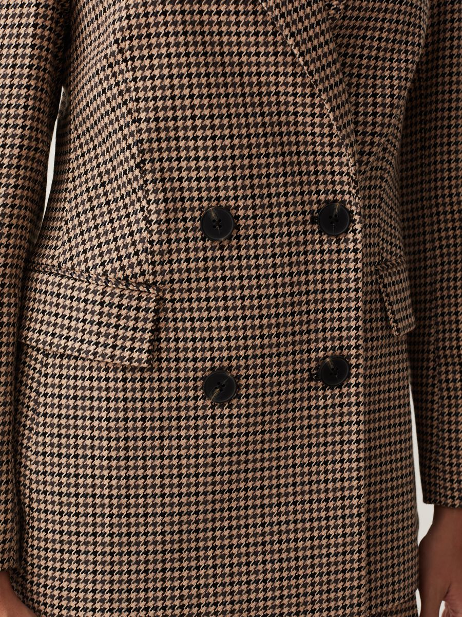 Double-breasted houndstooth blazer_3