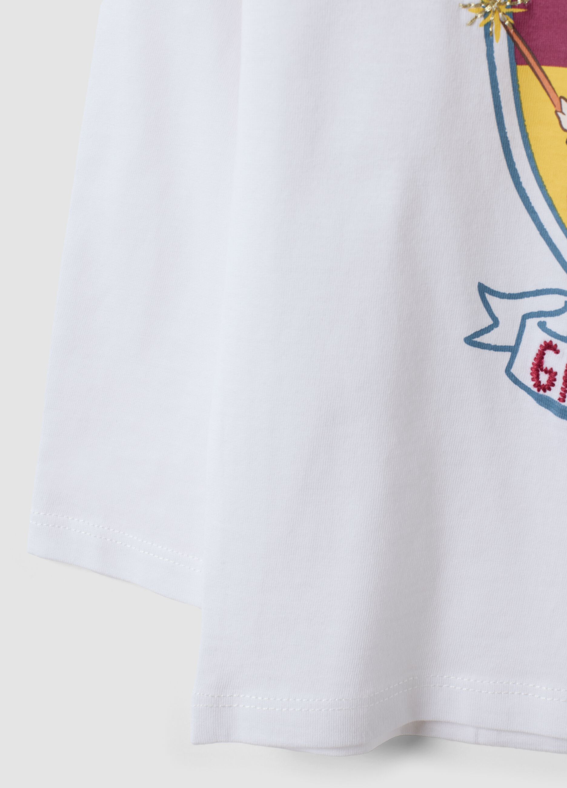 White pure cotton Harry Potter print T-shirt for boys
