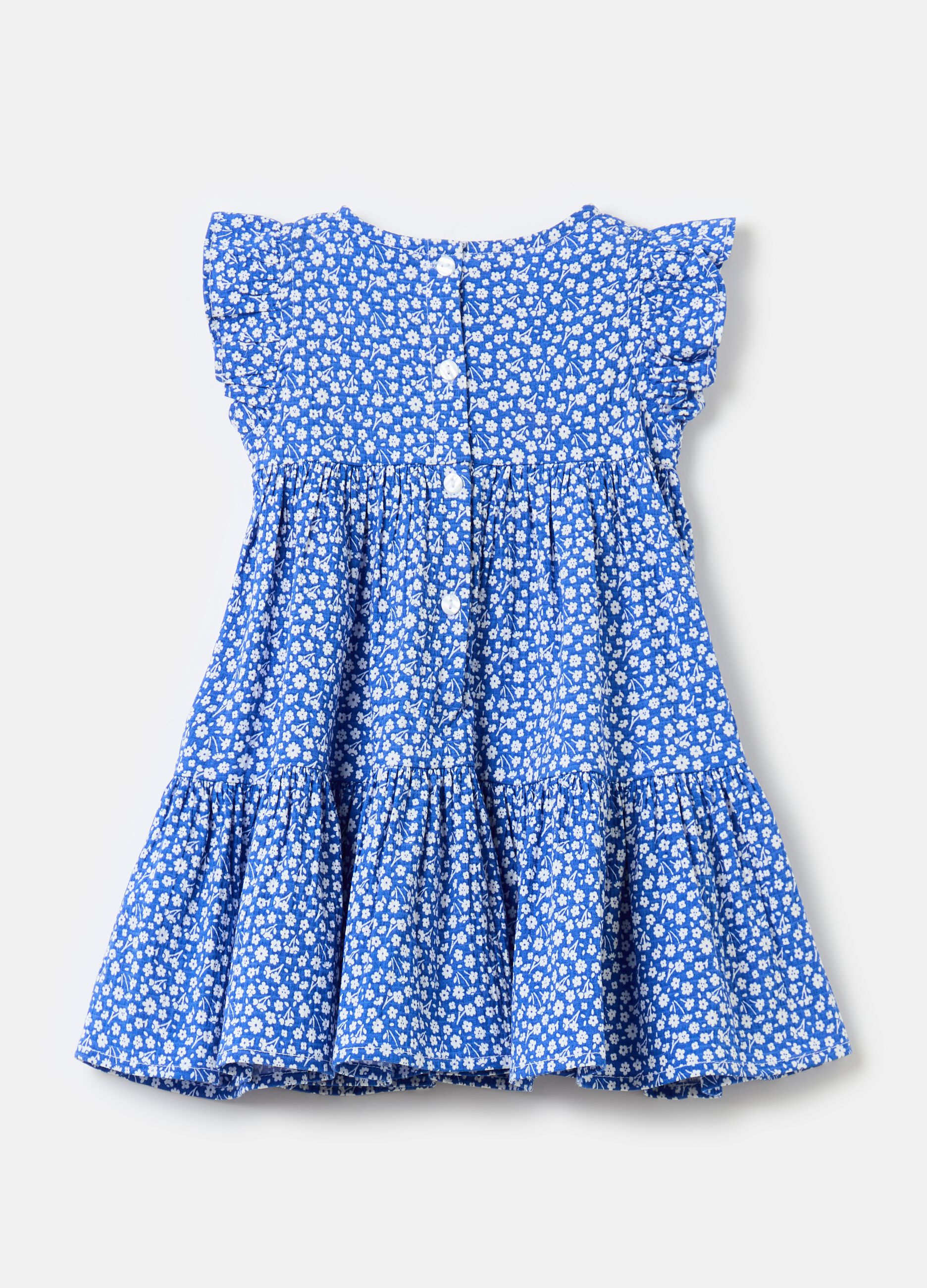 Cotton dress with small flowers print