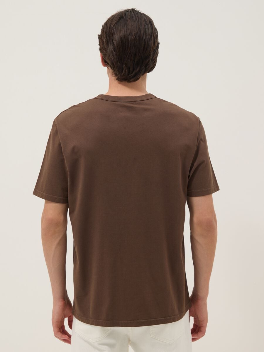 Brown pure cotton T-shirt_3