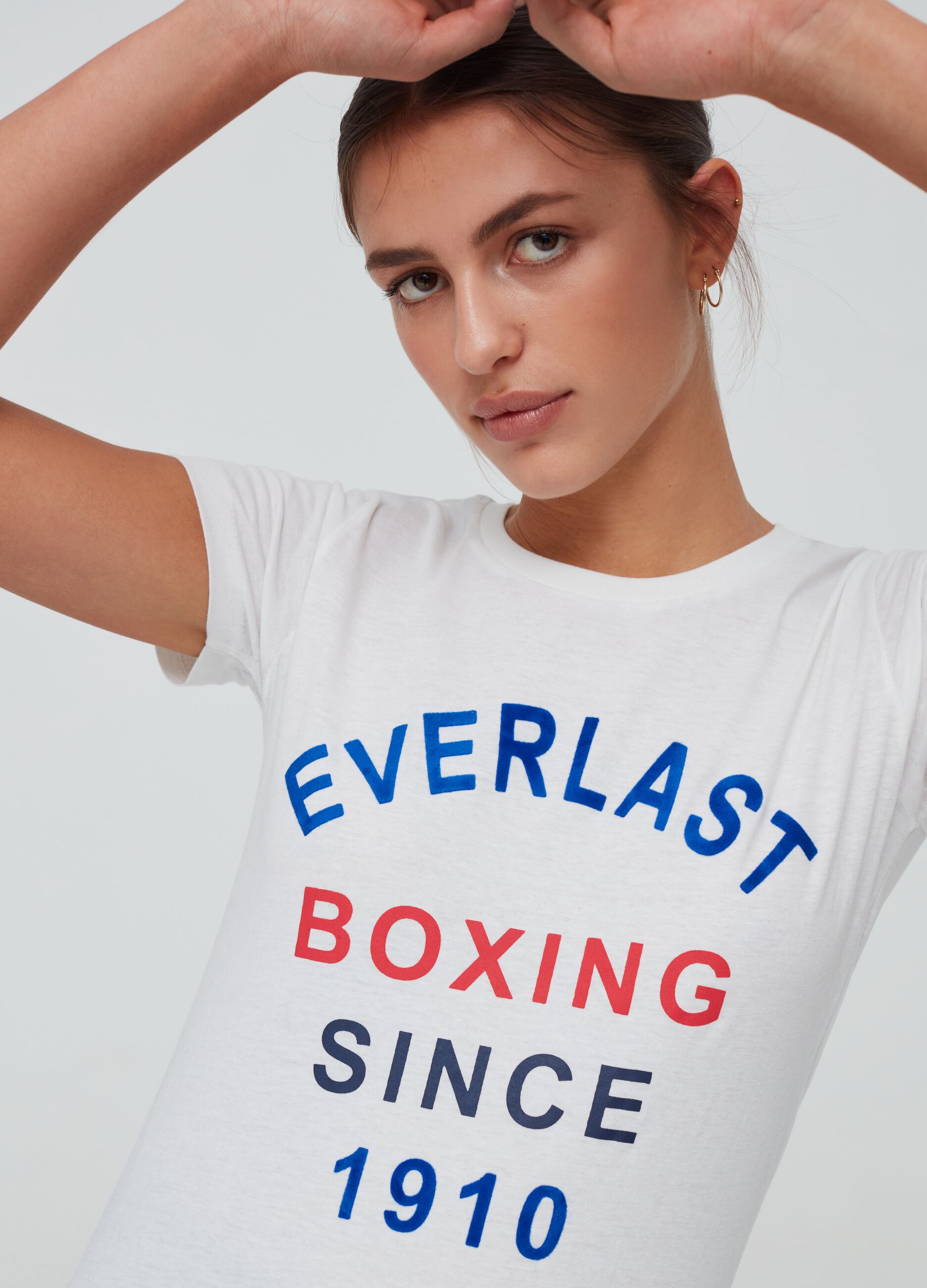 T-shirt girocollo stampa Everlast 