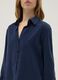 Blue Long Sleeve Shirt in Viscose Blend Regular Fit_3