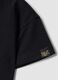 Camiseta cropped negra de algod&oacute;n el&aacute;stico con estampado para ni&ntilde;a_3